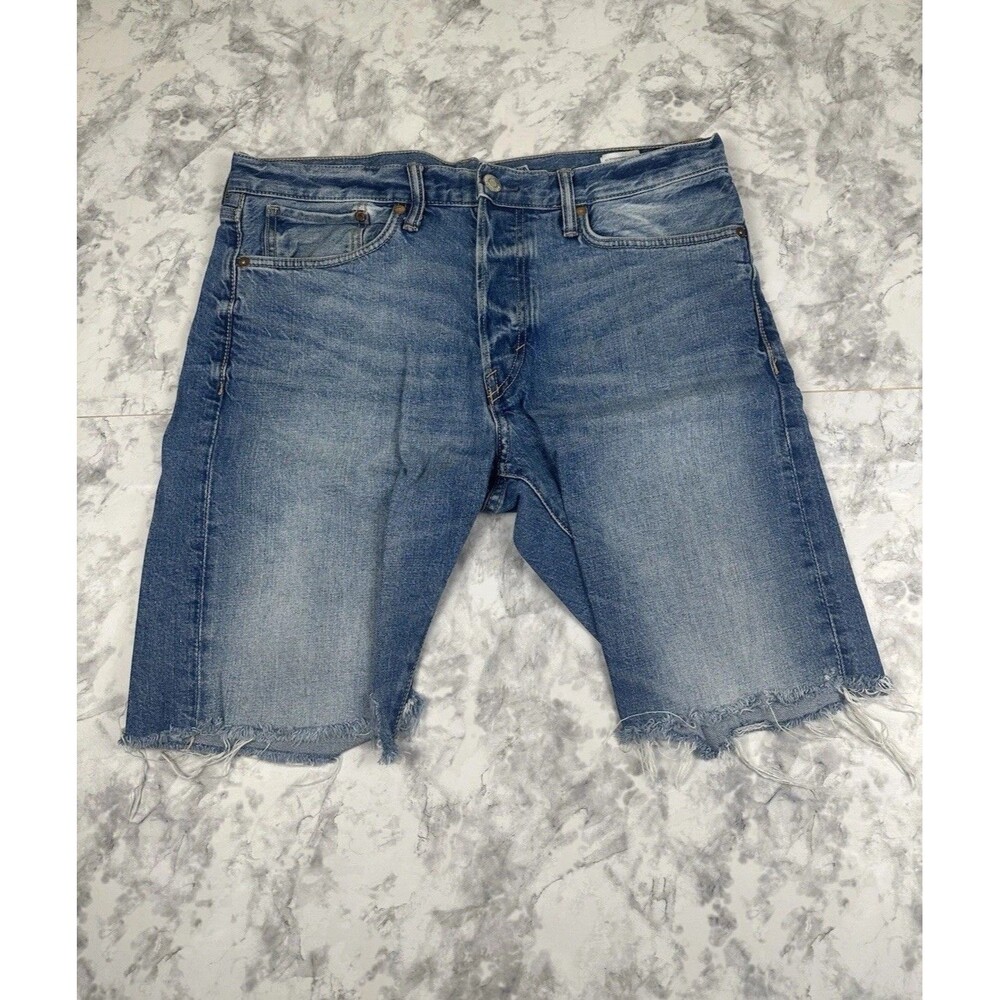 &Denim Men’s Blue Denim Short – Size 34/32, Jeans Cut-Of Short, Great Condition